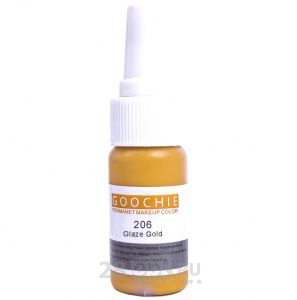 Уцененный товар Пигмент для косметического татуажа Goochie 206, Glaze Gold, 15 мл