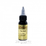 Уцененный товар,  Краска для художественной татуировки LushColor, True Black, 30 мл
