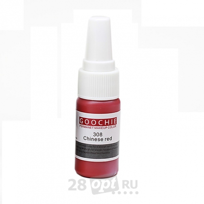 Уцененный товар Пигмент для косметического татуажа Goochie 308, Chinese Red, 15 мл