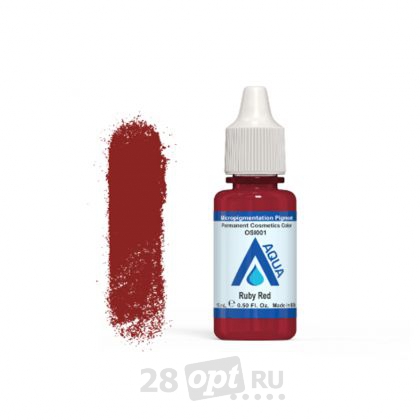 Уцененный товар, Пигмент для косметического татуажа Aqua, Ruby Red