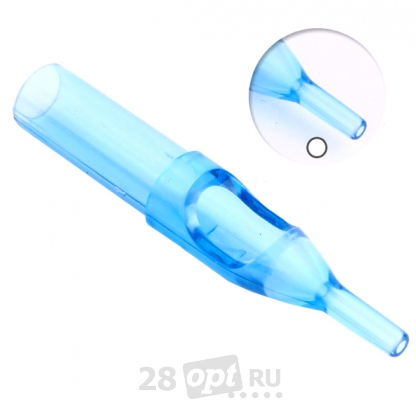 Уцененный товар Тату-наконечник Round Professional Tip 13, Blue Sea, коробка 50 шт.