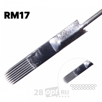 Иглы для художественной татуировки Black Bird, Round Magnum 17, коробка 50 шт.