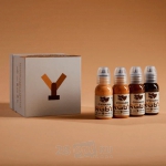 Сет красок для художественной татуировки World Famous Tattoo Ink by SASHA O'KHARIN, RGBY Skin Tone Set, 30 мл