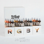 Сет красок для художественной татуировки World Famous Tattoo Ink by SASHA O'KHARIN, RGBY Skin Tone Set, 30 мл