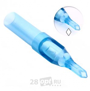 Уцененный товар Тату-наконечник Diamond Professional Tip 14, Blue Sea, коробка 50 шт.