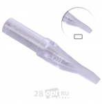 Уцененный товар Тату-наконечник Flat Professional Tip 5, Clear, коробка 50 шт.